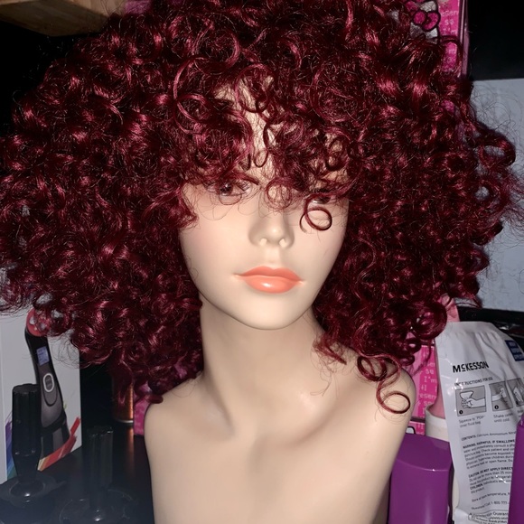 Sexy Curly Q burgundy red Disco Doo - Picture 10 of 10